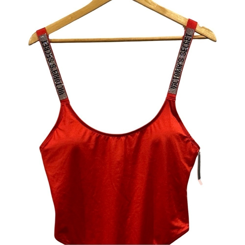 Victoria Secret NWT Bling strap red cheeky One piece Size L - Picture 3 of 9